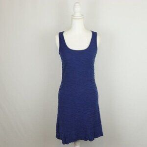 Horny Toad Samba Wave Women's XS Blue Knit Scoop Neck Jersey Sheath Dress